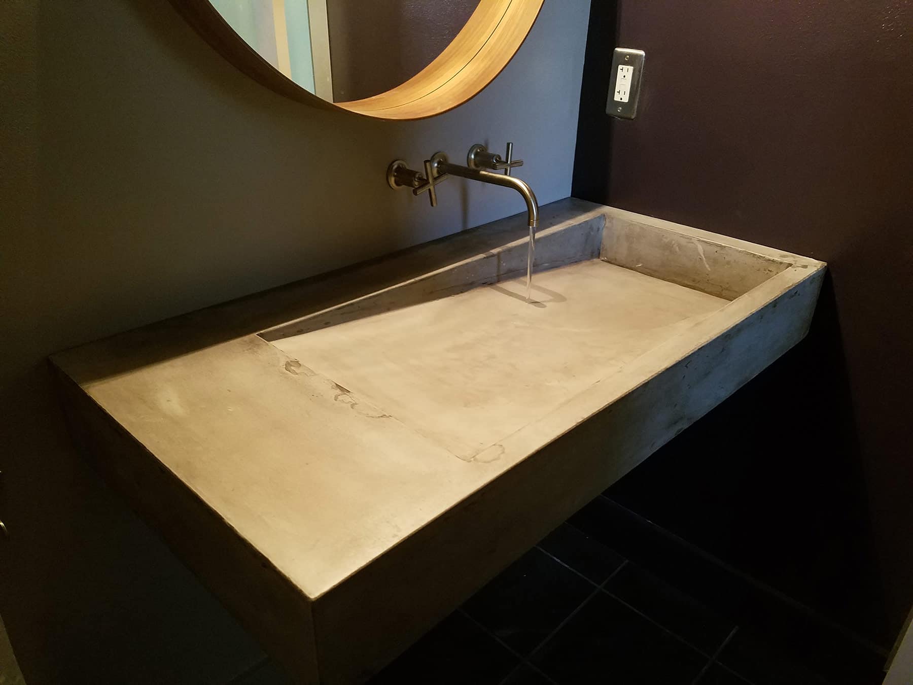 concrete slant sink