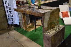 Concrete Designed small bar with waterfall down the center