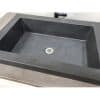 gray concrete vessel sink