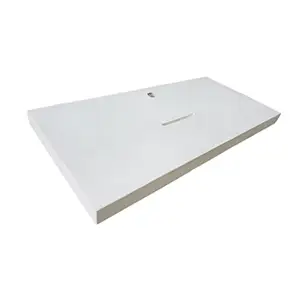 white concrete zero slot sink