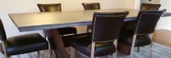 concrete conference table with decorative edges