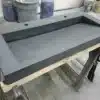 Double Concrete Vanity - Ramp sink