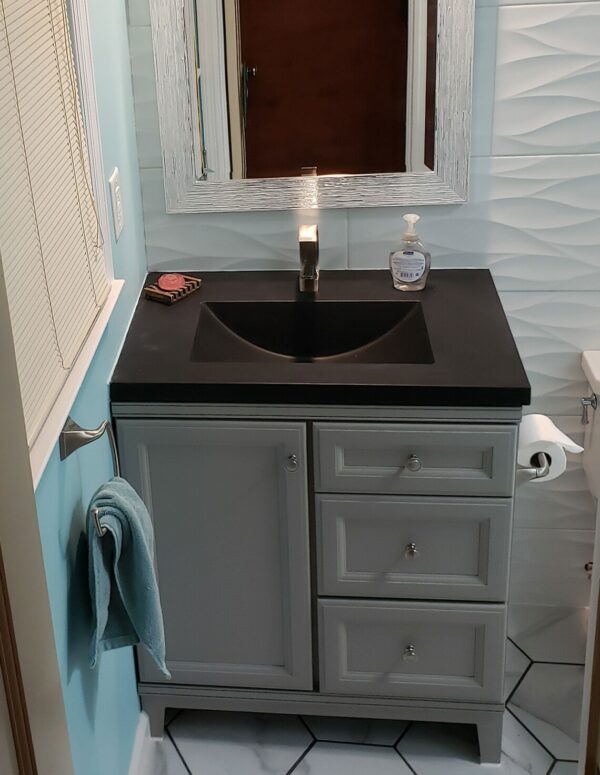 Barrel Concrete Sink, Bathroom Vanity, Sink