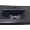 Black concrete barrel sink
