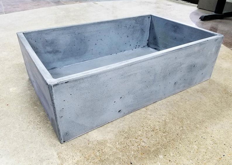 Apron Front Concrete Sink