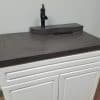 Battleship gray, 2 Tier Zero-Depth Concrete Vanity