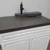 Battleship gray, 2 Tier Zero-Depth Concrete Vanity