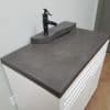 Battleship gray, 2 Tier Zero-Depth Concrete Vanity