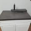 Battleship gray, 2 Tier Zero-Depth Concrete Vanity