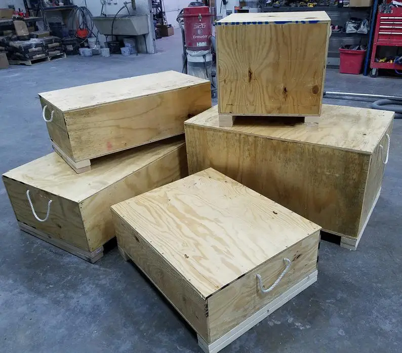 Concrete Sinks in wood boxes for transport