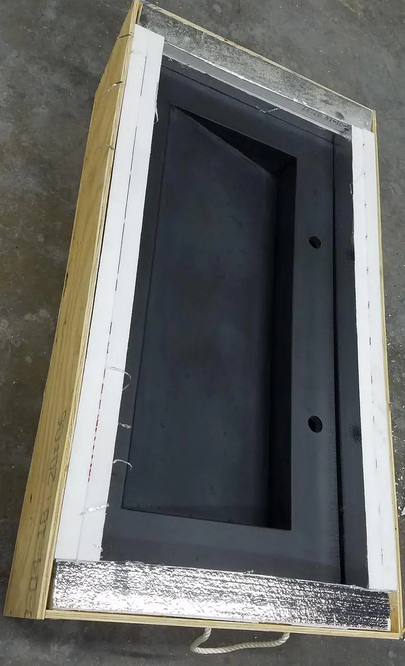 Double Concrete Vanity - Ramp sink, in shop