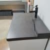 2 Tier Zero-Depth Concrete Vanity, battleship grey