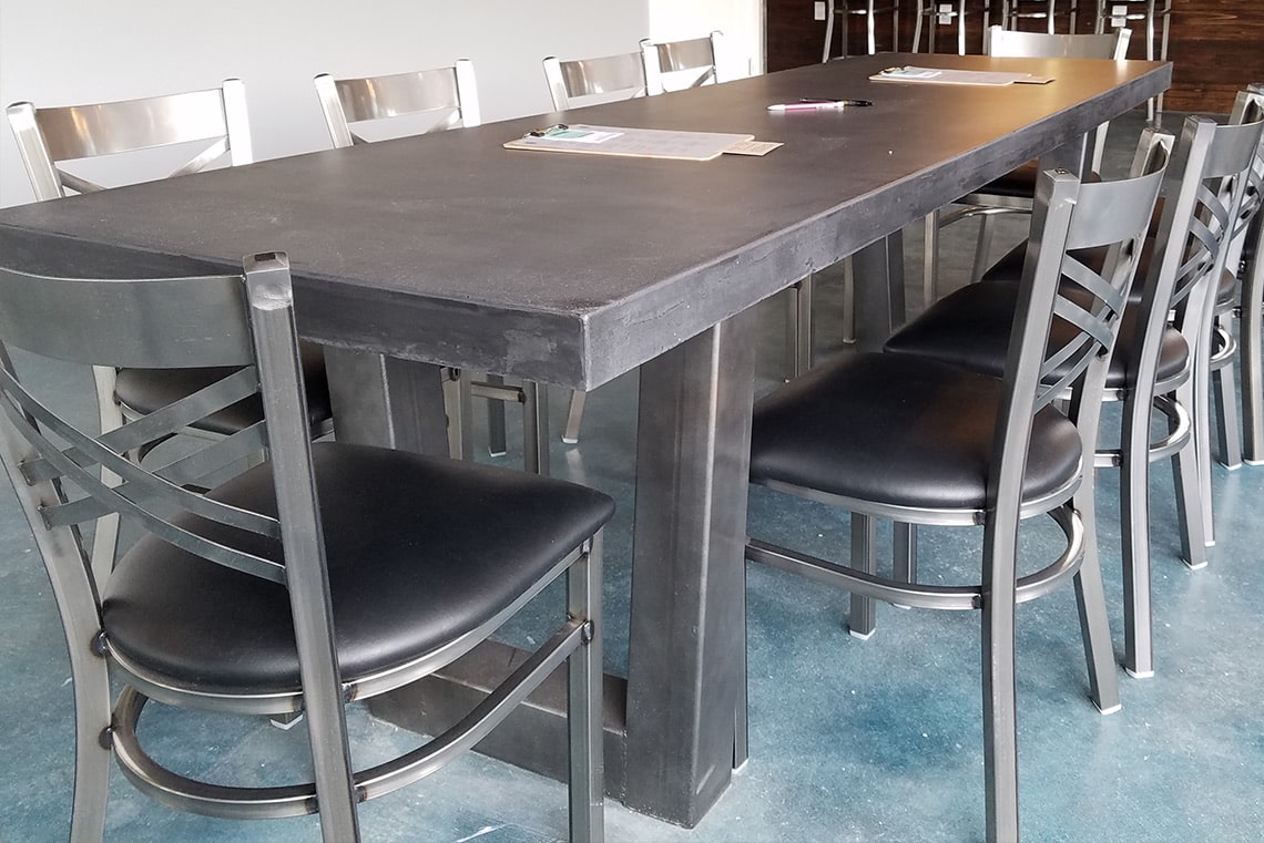 Custom Concrete Table Black