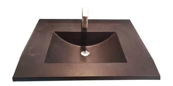 Barrel Sink with Single Basin, Round Drain