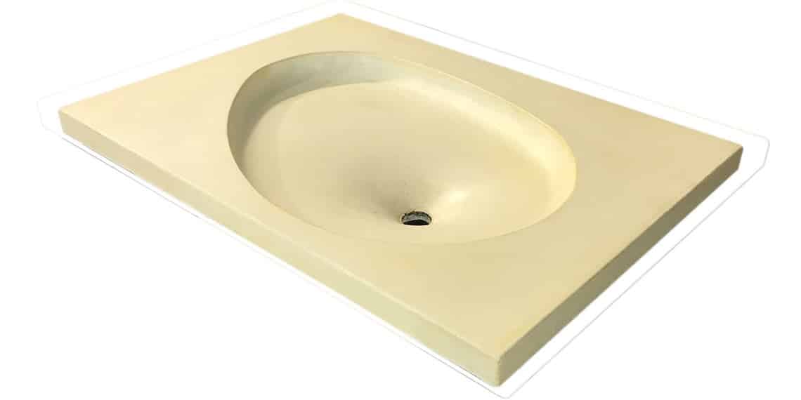 Concrete Sink with Egg Shpae, Single Basin