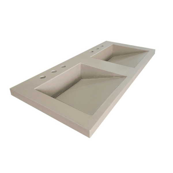 Double Basin Ramp Sink, Double Vanity, Bathroom Vanity, Vanity Sink, Floating Vanity