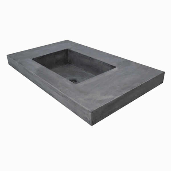 Rectangle Concrete Sink - Bathroom Vanity, Concrete Vanity, Bathroom Sink