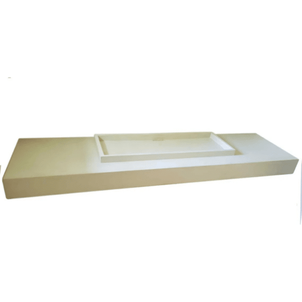 Shallow Trough Vessel Sink - with Countertop