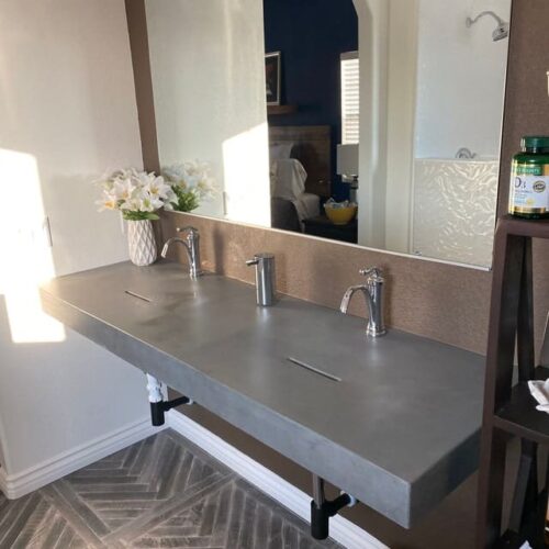 double zero depth sink vanity