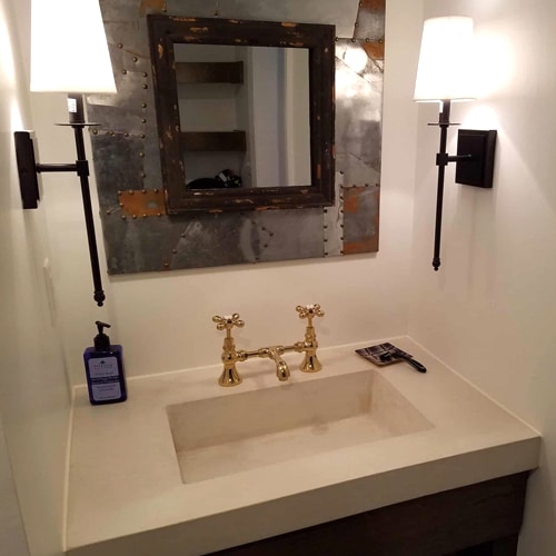 bathroom vanity concrete