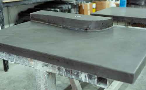 concrete sink in process