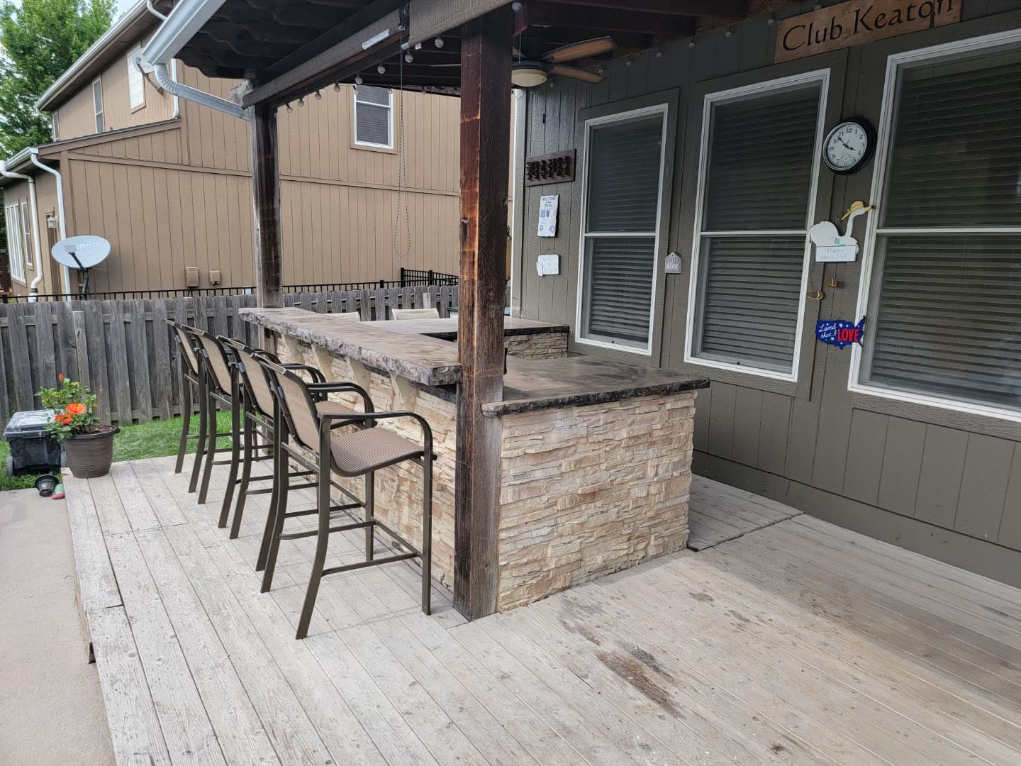 Concrete outdoor bar
