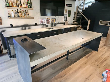 custom made concrete table
