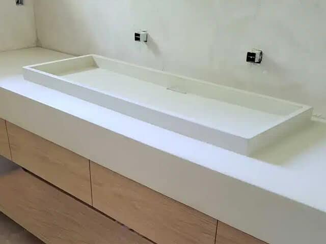 modern white vessel sink
