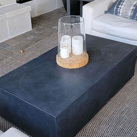 concrete coffee table